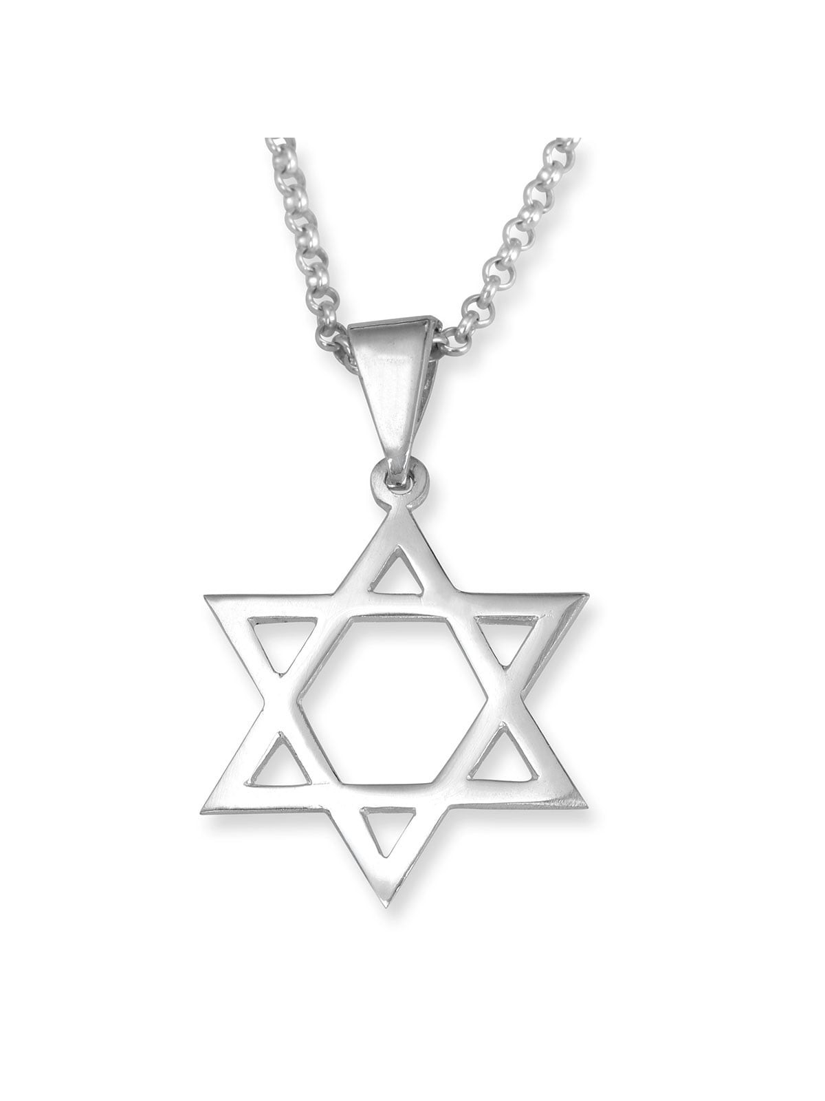 שרשרת תליון מגן דוד קלאסית מכסף סטרלינג